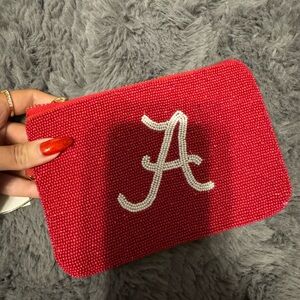 university of alabama beaded wrist purse
